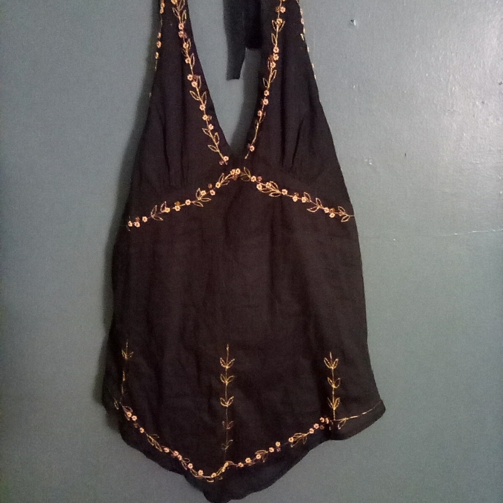 Black Halter Top